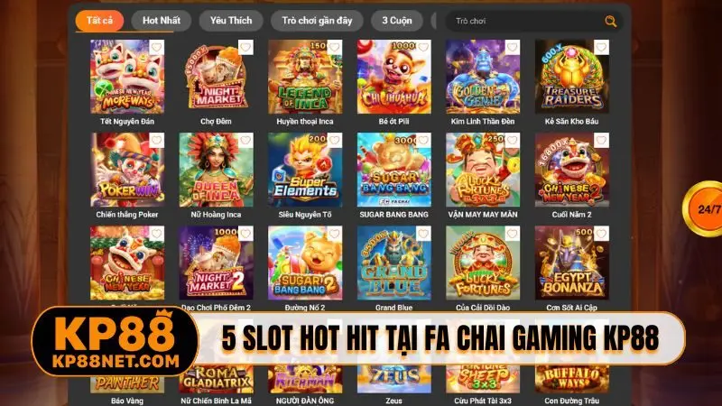5 slot hot hit tại FA CHAI GAMING KP88