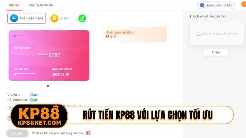 Rút tiền KP88 với lựa chọn tối ưu