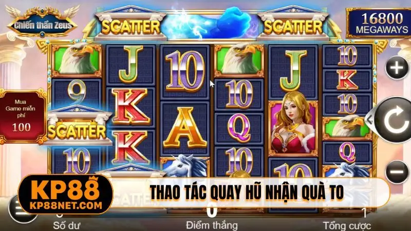 Thao tác quay hũ nhận quà to